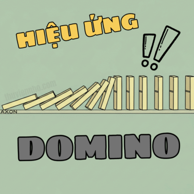 Hiệu ứng domino minh họa cho cơ chế dẫn truyền liên tục và chậm rãi của sợi trục thần kinh không có myelin.
