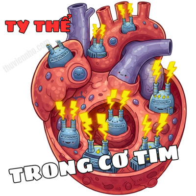Minh họa mật độ dày đặc của các nhà máy năng lượng ty thể bên trong tế bào cơ tim.
