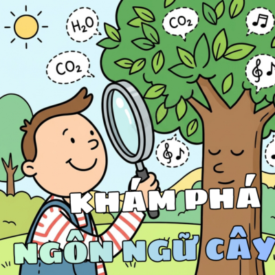 Một người đang tò mò quan sát sự giao tiếp ẩn giấu của cây xanh.